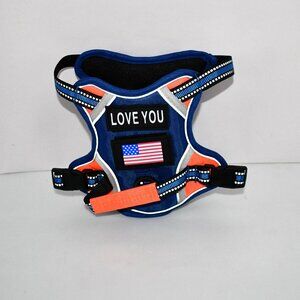 WOCUME Dog Vest Harness for Small Dogs with 2 Dog Patches – Blue, Size SMALL – N